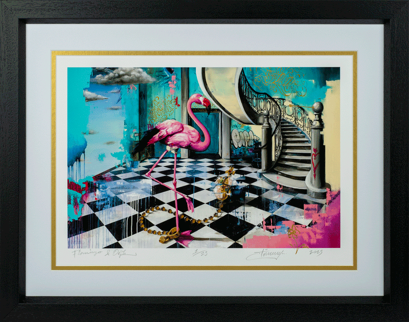 Flamingo and Orb Limited Edition by Tommy Fiendish