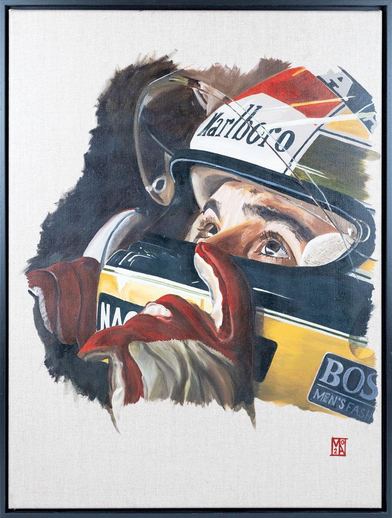 Ayrton Senna portrait by Martin Allen