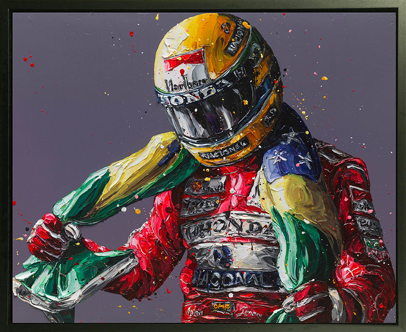 SENNA FLAG (25TH ANNIVERSARY)  BY PAUL OZ (FORMULA 1 & MOTORSPORT)