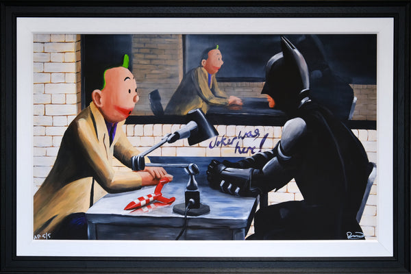 Tin Tin Vs Batman - Hand Embellished by Richard Holmes