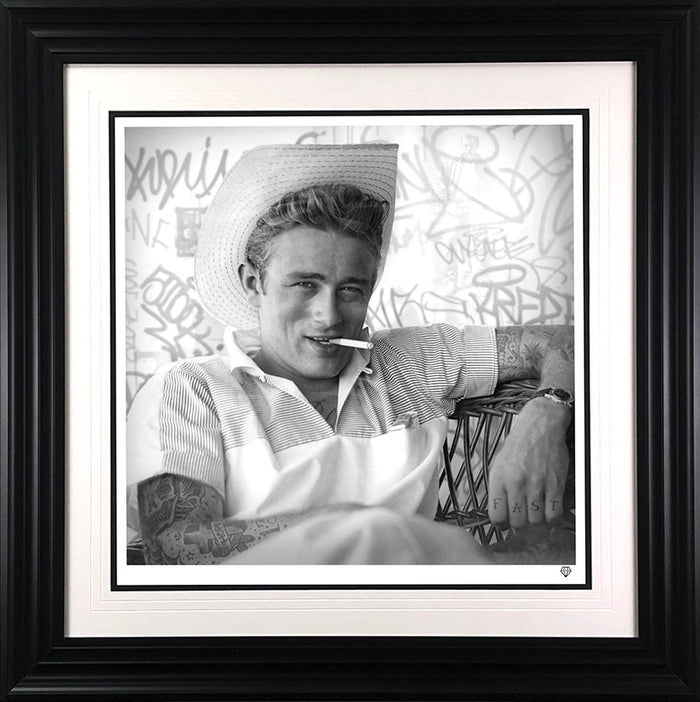 Smoking Gun James Dean Black and White by JJ Adams