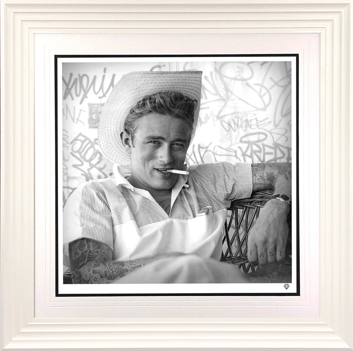 Smoking Gun James Dean Black and White by JJ Adams