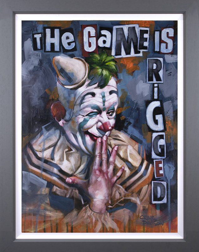 The Game Is Rigged Hand Embellished Canvas by Craig Davison